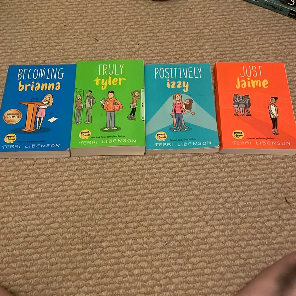 4 PACK OF TERRI LIBENSON’S EXCLUSIVE EMMIE & FRIENDS BOOKS.